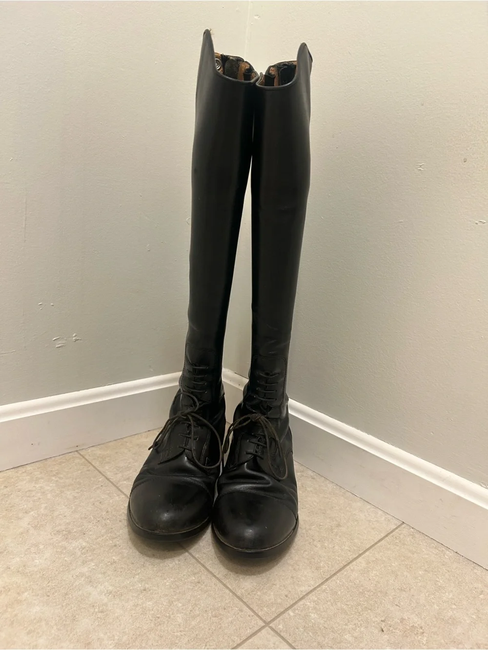 Ariat Black Over-The-Knee Lace-Up Riding Boots